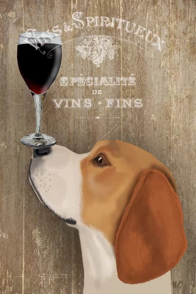 Beagles: Dog Au Vine Beagle by Fab Funky
