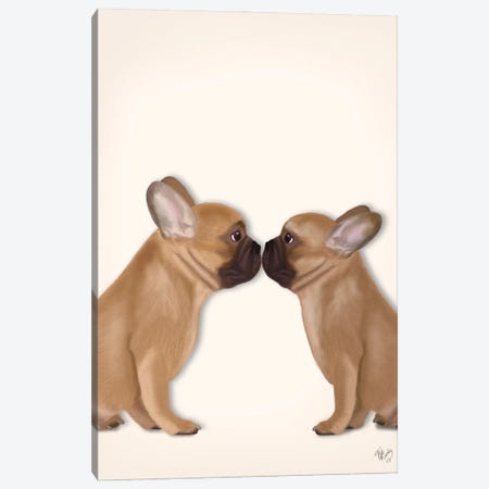 French Kiss In Zoom II Canvas Print #FNK313} by Fab Funky Canvas Art
