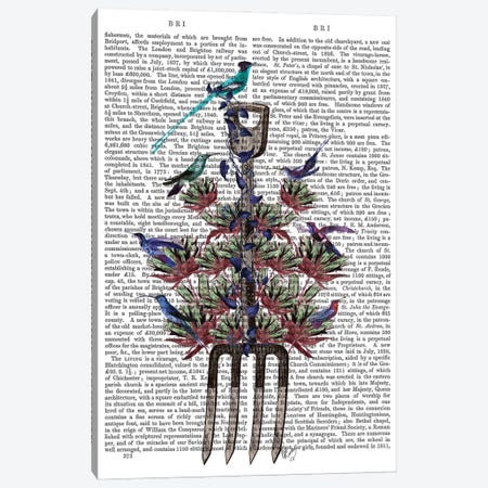 Garden Fork And Birds I Canvas Print #FNK315} by Fab Funky Canvas Art Print