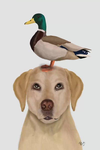 Labrador Retrievers: Labrador And Duck II by Fab Funky