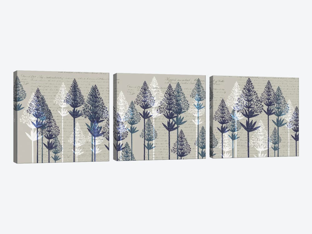 Leafy Pines I by Fab Funky 3-piece Canvas Print