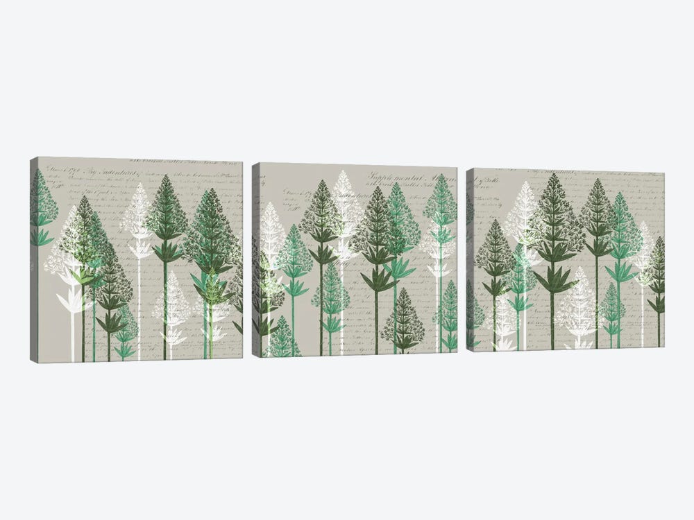 Leafy Pines III by Fab Funky 3-piece Canvas Art Print