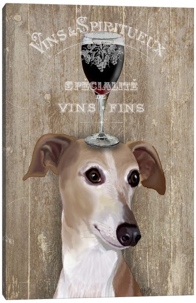 Dog Au Vine Greyhound Canvas Art Print