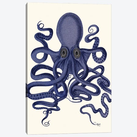 Octopus 9 II Canvas Print #FNK376} by Fab Funky Canvas Art Print