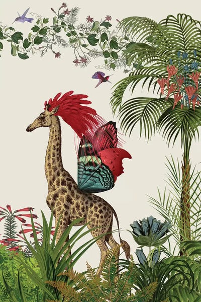 Giraffes: Tropical Giraffe IV by Fab Funky