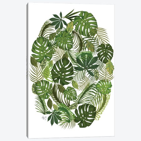 Tropical Oval I Canvas Print #FNK456} by Fab Funky Canvas Art