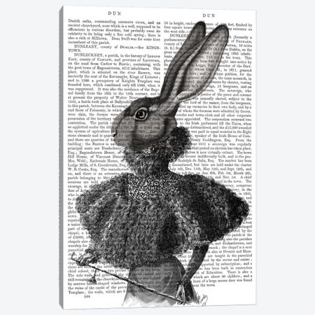 Victorian Rabbit Lady I Canvas Print #FNK466} by Fab Funky Canvas Art Print