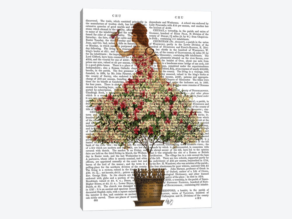 Woman In Floral Dress I 1-piece Canvas Art Print