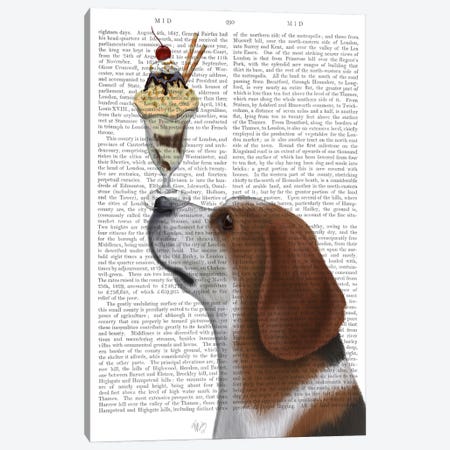 Beagle Ice Cream, Print BG Canvas Print #FNK505} by Fab Funky Canvas Wall Art
