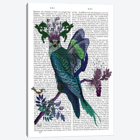 Blue Falcon, Print BG Canvas Print #FNK528} by Fab Funky Canvas Art Print