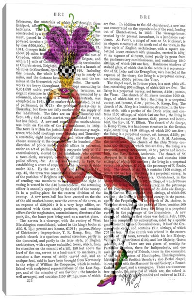 Mardi Gras Flamingo Canvas Art Print - Flamingo Art