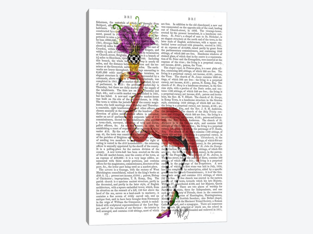 Mardi Gras Flamingo by Fab Funky 1-piece Art Print