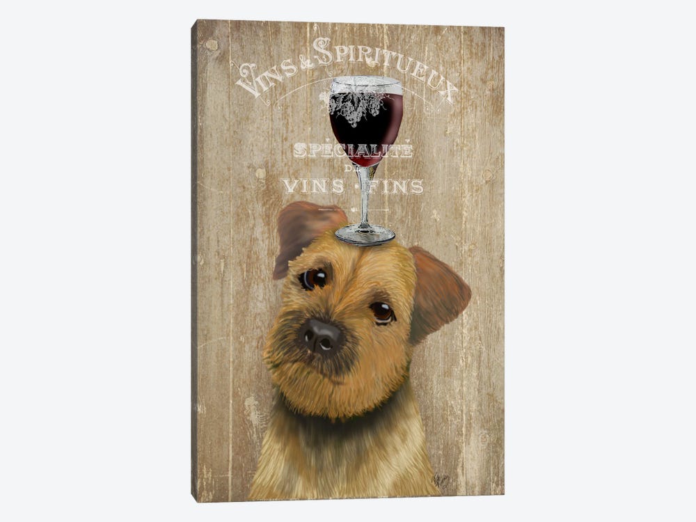 Dog Au Vin, Border Terrier by Fab Funky 1-piece Canvas Wall Art