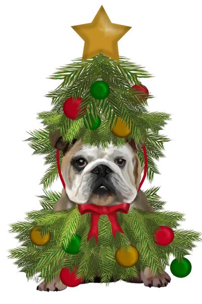 Christmas Animals: English Bulldog, Christmas Tree Costume by Fab Funky