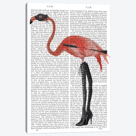 Flamingo with Kinky Boots, Print BG Canvas Print #FNK638} by Fab Funky Canvas Art Print