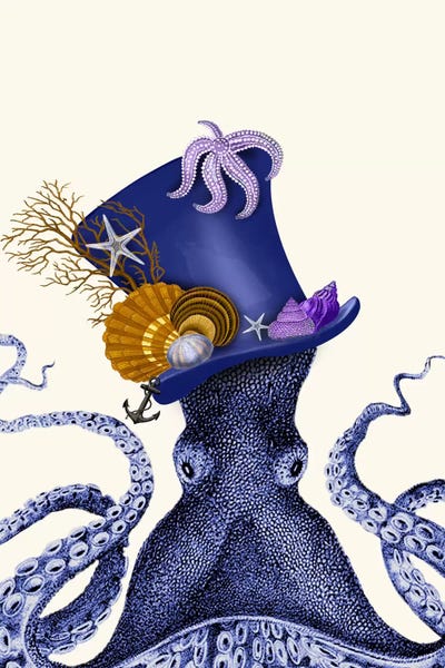 Kids Nautical Art: Octopus Nautical Hat by Fab Funky