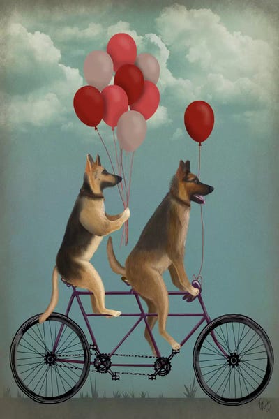 German Shepherds: German Shepherd Tandem by Fab Funky