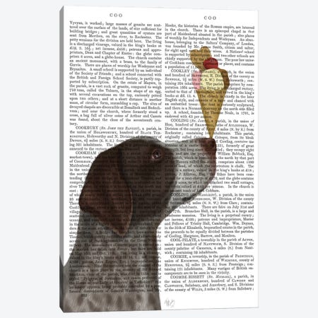 German Shorthaired Pointer Ice Cream, Print BG Canvas Print #FNK669} by Fab Funky Canvas Wall Art