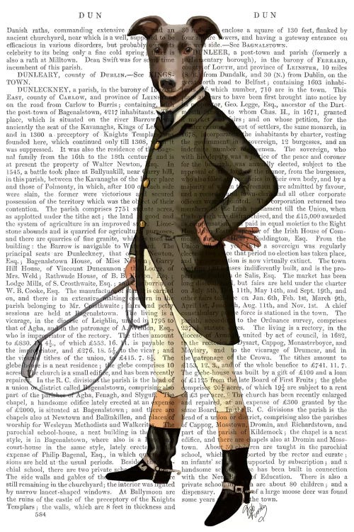 Greyhound Rider, Print BG by Fab Funky wall art