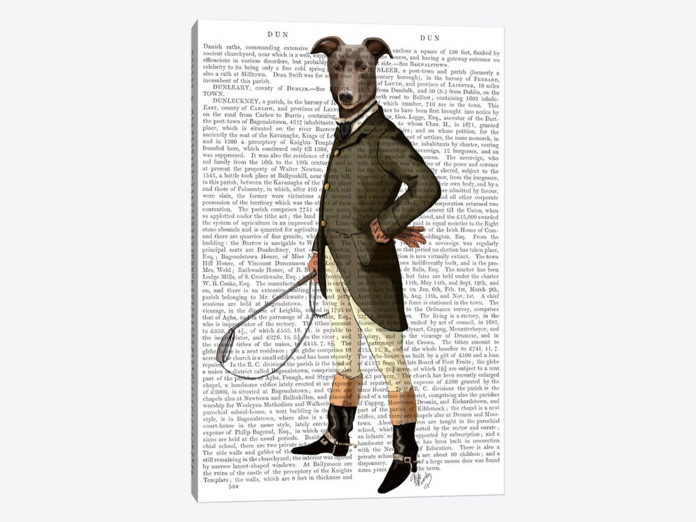 Greyhound Rider, Print BG 1-piece Art Print