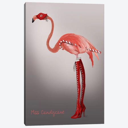 Miss Candy Cane Canvas Print #FNK716} by Fab Funky Canvas Art Print