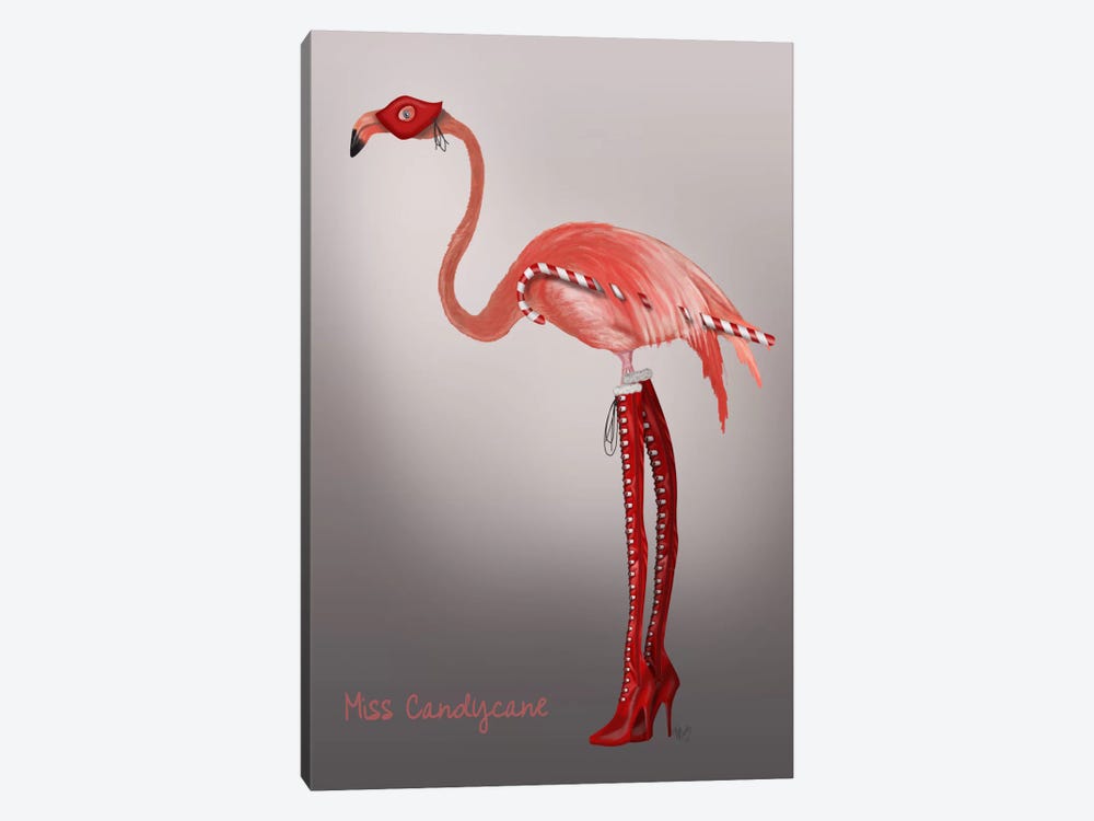 Miss Candy Cane by Fab Funky 1-piece Canvas Wall Art
