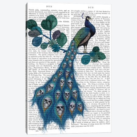 Peacock Soul Gatherer Canvas Print #FNK736} by Fab Funky Canvas Art Print