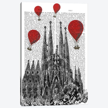 Sagrada Familia Canvas Print #FNK79} by Fab Funky Canvas Art