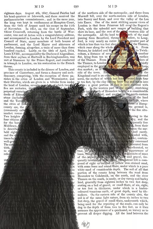 Schnauzer, Black, Ice Cream, Print BG by Fab Funky wall art