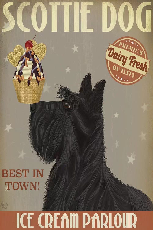 Scottish Terrier Ice Cream by Fab Funky wall art