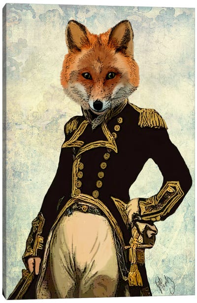 Admiral Fox Canvas Art Print - Fox Art