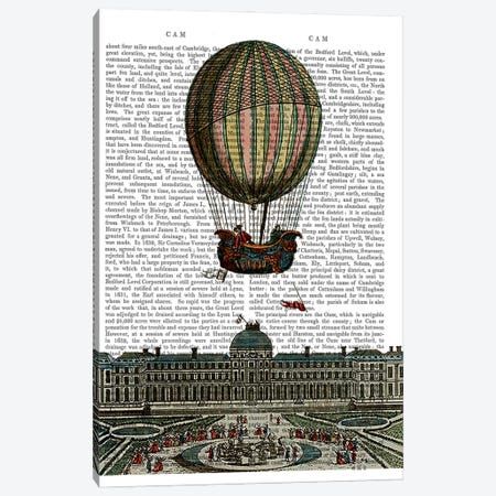 Airship Over City Canvas Print #FNK884} by Fab Funky Canvas Print