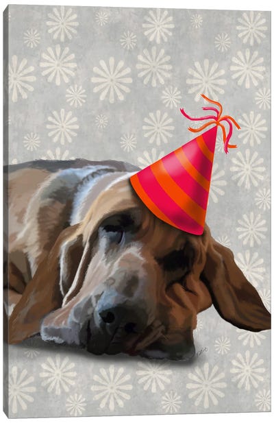 Bloodhound After The Party Canvas Art Print