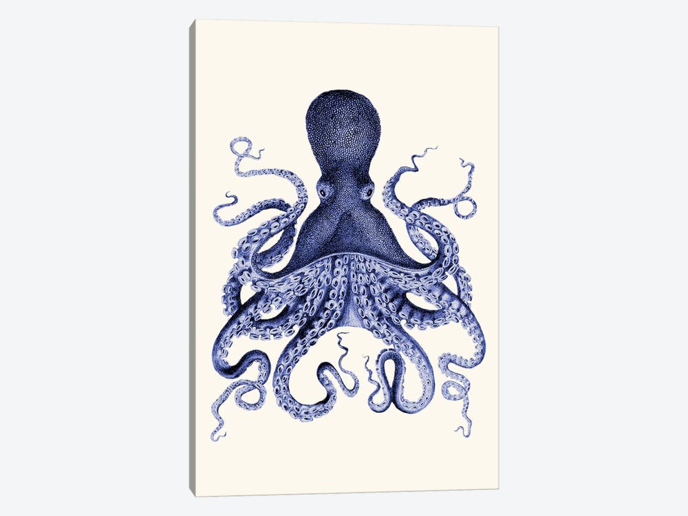 Blue Octopus I by Fab Funky 1-piece Canvas Art