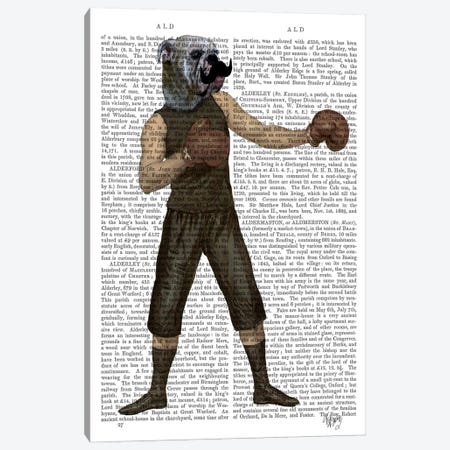 Boxing Bulldog Canvas Print #FNK941} by Fab Funky Art Print