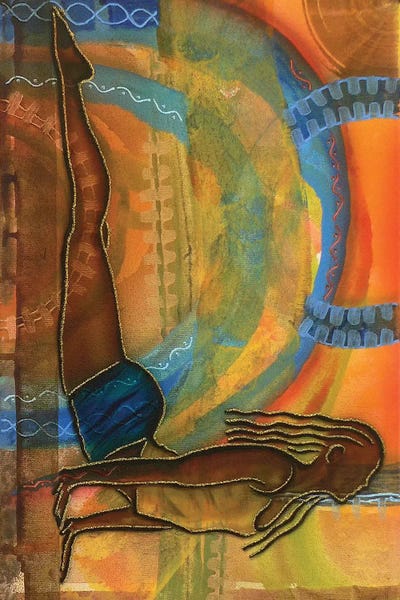 Yoga III by Fred Odle metal wall art