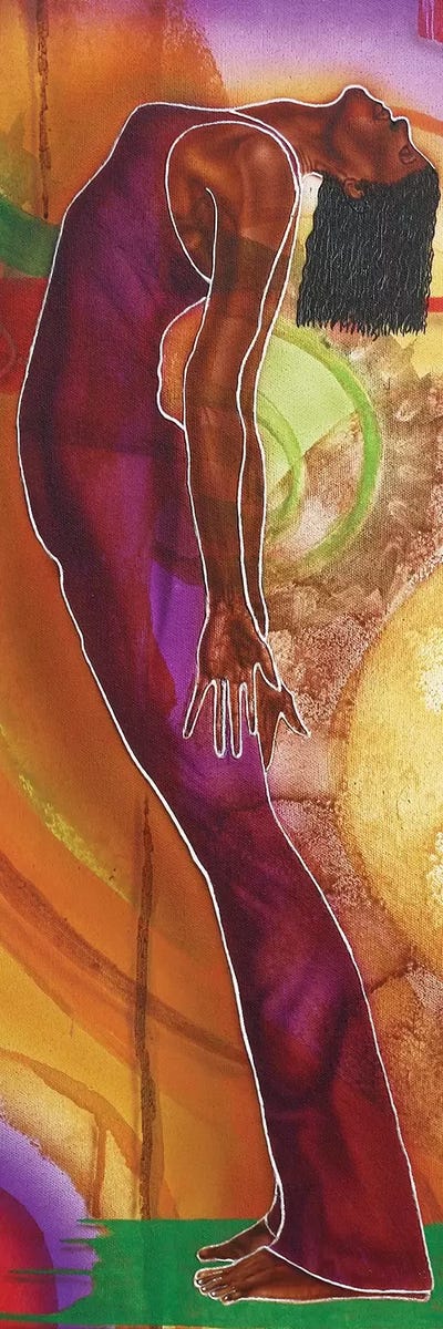 Yoga IV by Fred Odle multi panel art