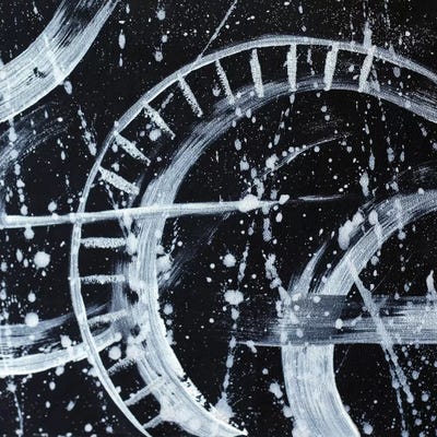 Black White Abstract by Fred Odle canvas print