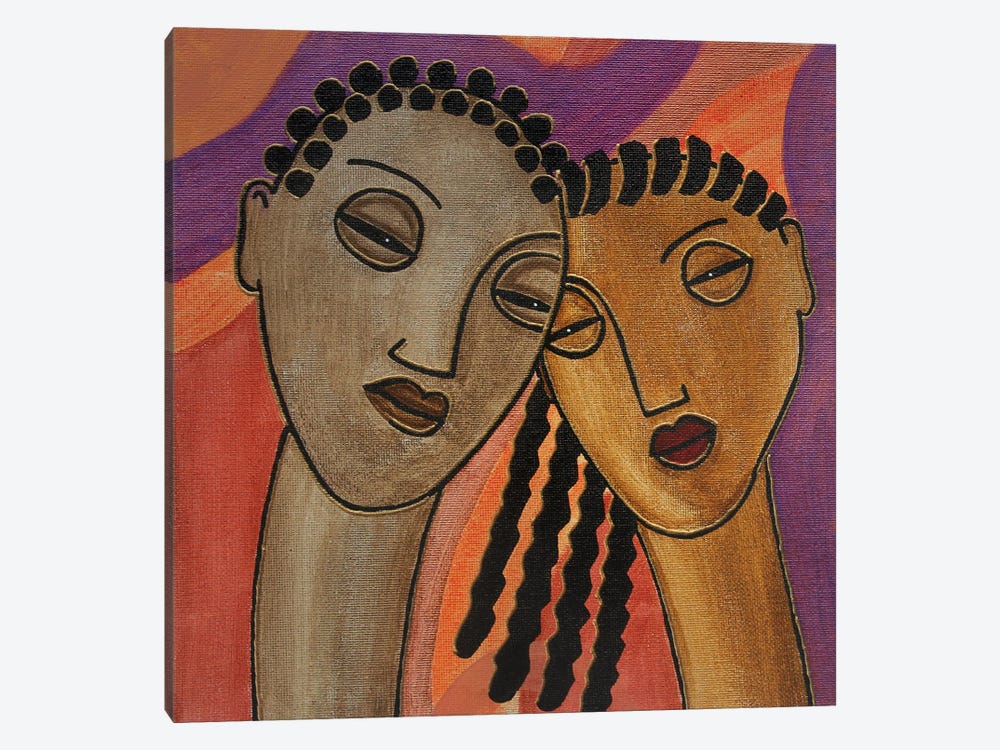 Girl And Boy by Fred Odle 1-piece Canvas Artwork