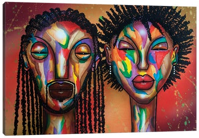 Soul Mates Canvas Art Print - African Heritage Art
