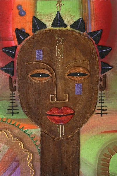 Fred Odle: Tribal Stone Head by Fred Odle