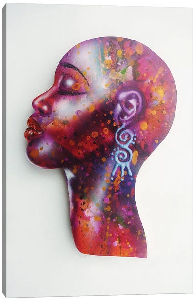 Bald Girl Canvas Art Print - Black History Month