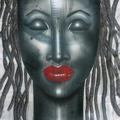 Scarlet & Black by Fred Odle metal wall art