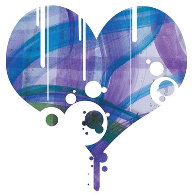 Purple Heart by Fred Odle metal wall art