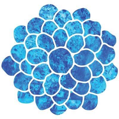 Blue Cluster by Fred Odle metal wall art