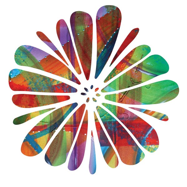 Fred Odle: Multi Colour Flower by Fred Odle