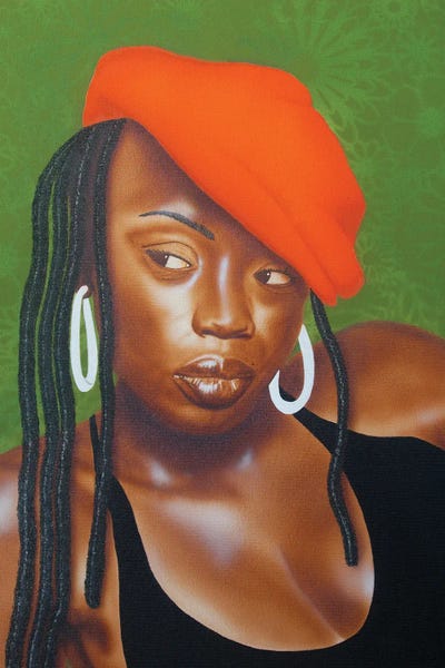 The Girl In The Orange Hat by Fred Odle canvas print