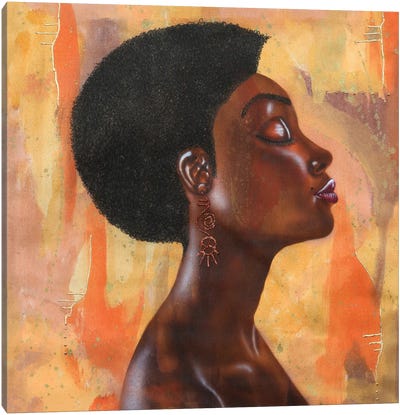 I Luv My Hair Canvas Art Print - Contemporary Portraiture by Black Artists