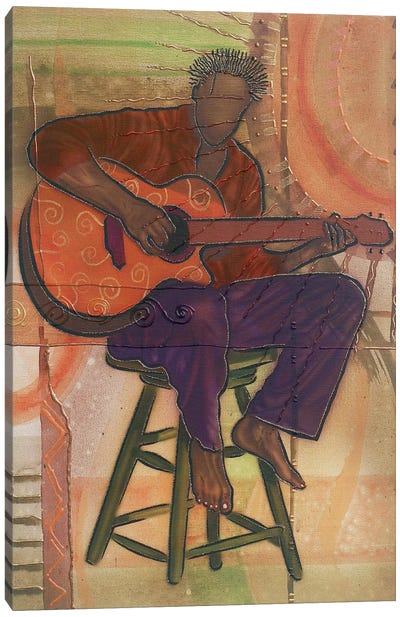 Mr Guitarman Canvas Art Print - Fred Odle