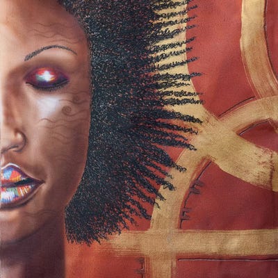 Rainbow Lips by Fred Odle metal wall art